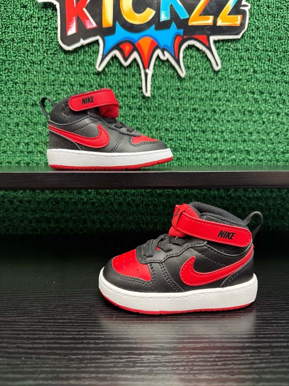 Nike Court Borough Mid 2 (TDV) Black/Red/White Toddler Size 5C  Brand New